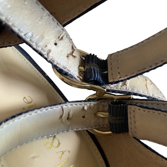 KELLY & KATIE High Heel Sandal Navy Blue With Ankle Strap 3” Heel Size 10 VGUC - Picture 12 of 16